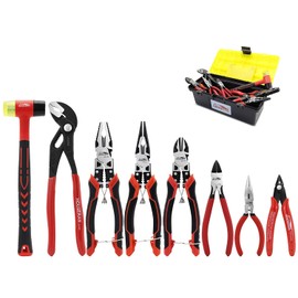 8 PCS Pliers Set with Case for DIY & Home Use