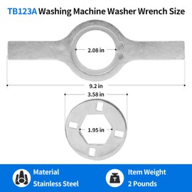 DQHKOW TB123A Washer Wrench 1-11/16 inch Tub Nut Wrench Replaces TB123, TB123B for Maytag Whirlpool GE Washer
