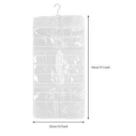 Jewelry Organizer, 72 Pockets Dual-sided over the Door Storage Bag Jewelry Hanging Bag Organizer Foldable Clear Pouch Display for Earrings Necklace Bracelet Travel