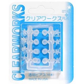 Clear Works (Disposable Earrings) Flat Star Full Moon