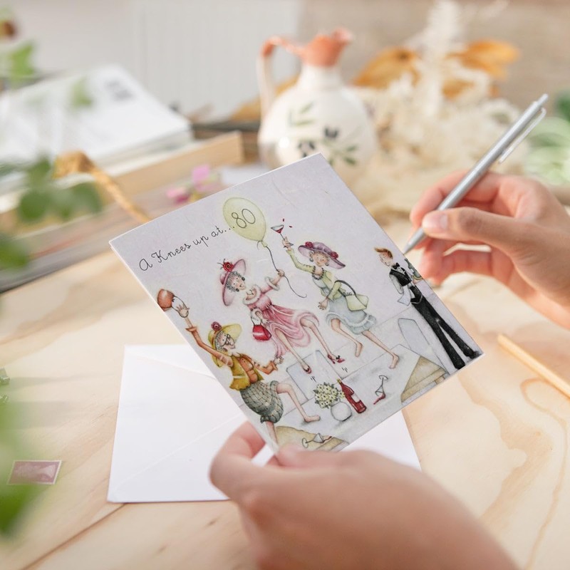 80th Birthday card "A Knees Up at 80" (Ladies Who