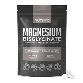 Magnesium Bisglycinate 1000mg | Chelated Magnesium Bisglycinate for Higher Absorption | 120 Capsules - 2 Month Supply | Gentle, Highly Absorbable, No Fillers or Binders | Made in the UK