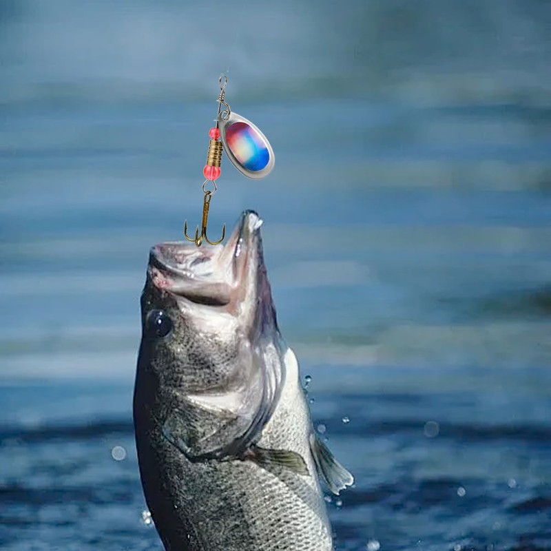10 PCS Spinner Bait Set Multi Colored Fishing Lures Set