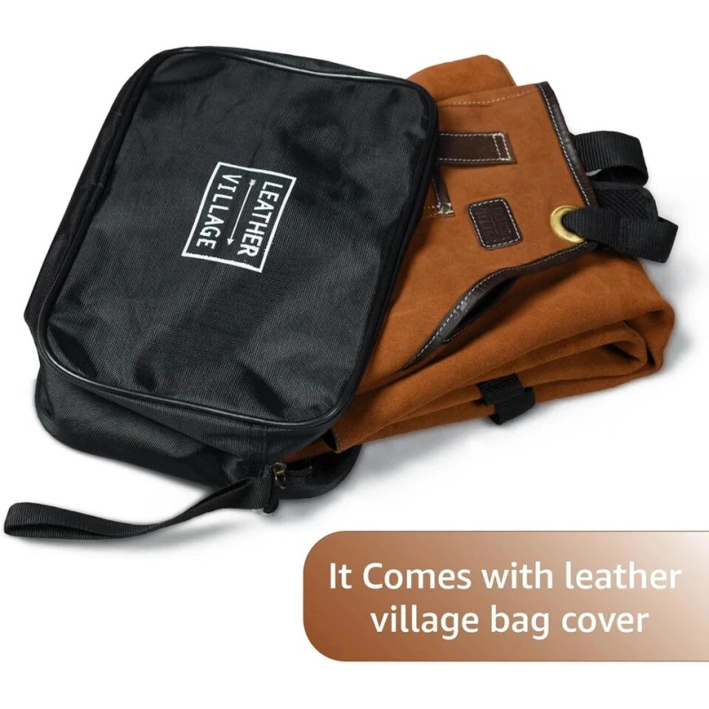 LEATHER VILLAGE Work Apron - Heavy Duty Woodworking for M