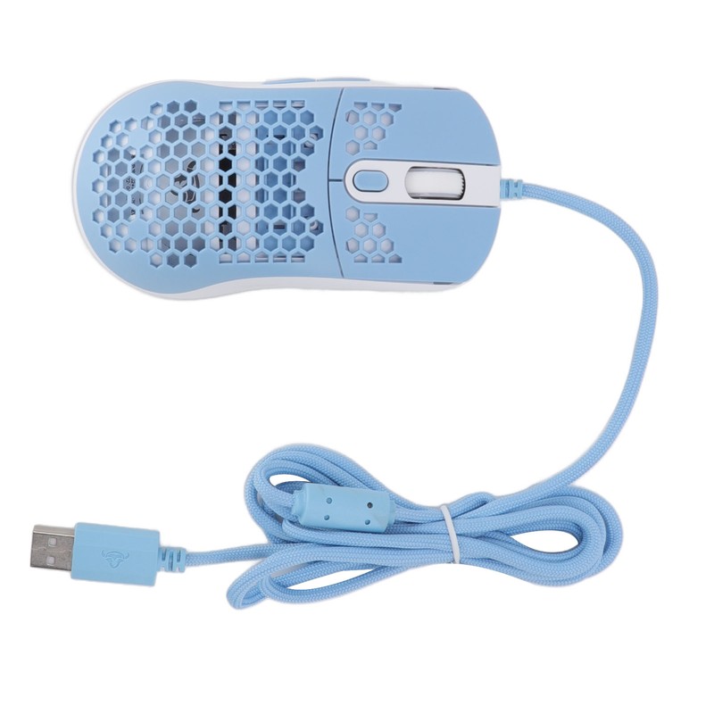 RGB Mouse Cellular Hollow Design Lightweight Wired Backlight 12000DPI 6
