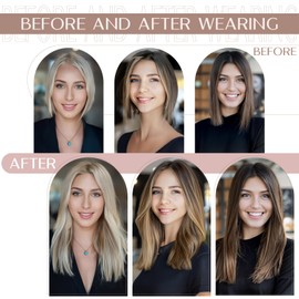 SEGO Pro Hair Toppers for Women Real Human Hair with No Bangs Toppers Hairpieces for Women Increase Volume 1 Dark Black,6 Inch