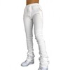WHITE THICK STACKED SWEATS - Size: ADULT X-LARGE