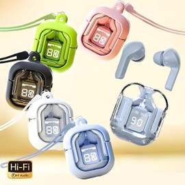 GZSSEL-shops Bluetooth Headphones,in-Ear Headphones,Wireless Bluetooth 5.3 Headphones with ENC Microphone,24 Hours Playback,Deep Bass,Wireless Earbuds,Touch Control,Waterproof Earbuds for Sport (B)