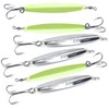Qty 6 Fish WOW! 8oz Chrome Diamond jigs + 8oz