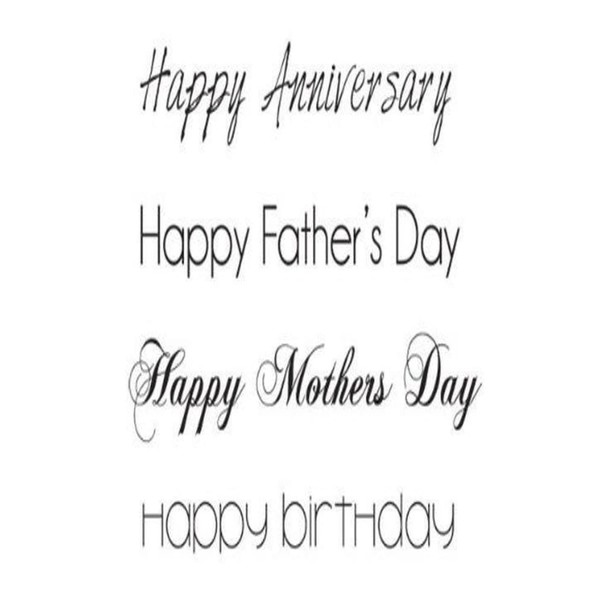 Kaisercraft 3" by 5" Occasions Words Mini Clear Stamps