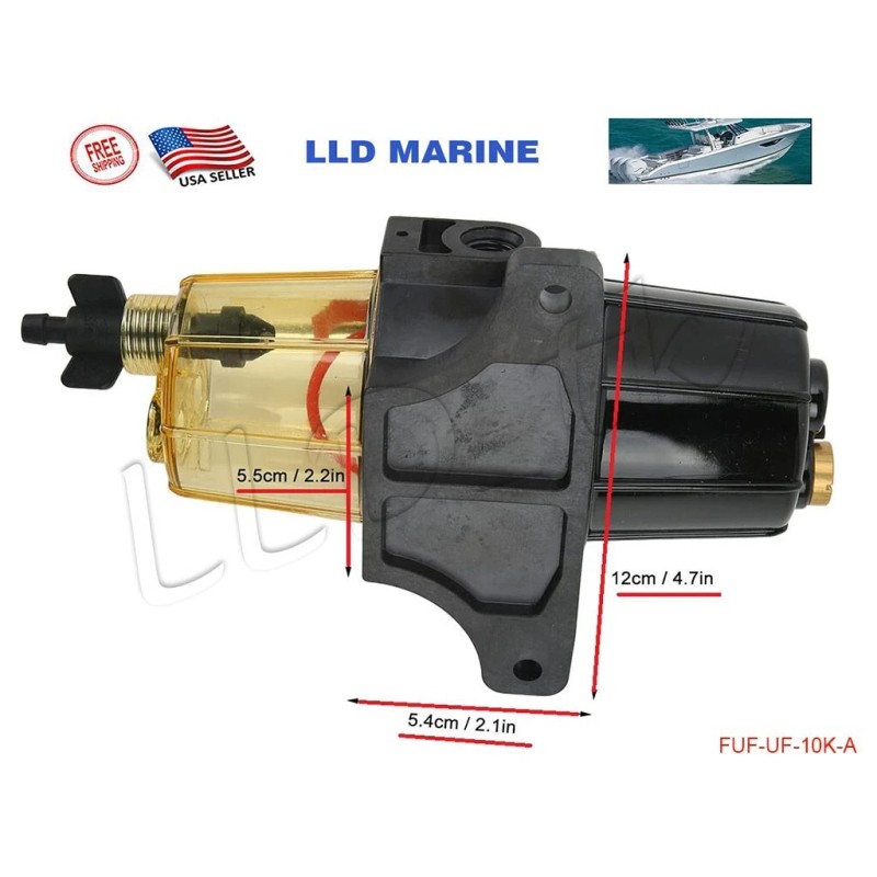 LLD_TK UF-10K Fuel Filter Water Separator Marine Boat Outboard Yacht