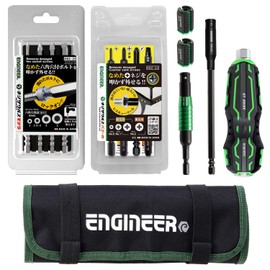 ENGINEER DXZ-06 Engineer Combining Tools 7-Piece Set, Compatible with Crushed Phillips and Hex Socket Bolts, Screwdriver for Removing Countersunk Screws