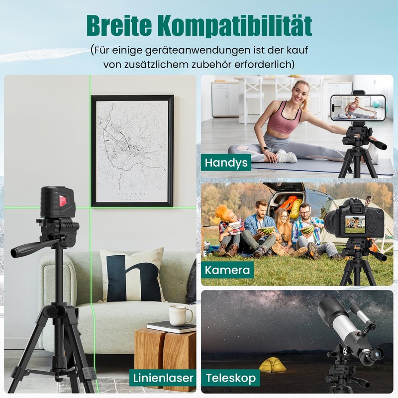 Hychika Construction Tripod for Cross Line Lasers and Leveling Devices,