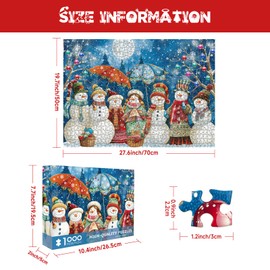 Christmas Jigsaw Puzzles 1000 Piece for Adults-Snowman Party Christmas puzzle adults 1000 piece puzzle 2025 Christmas jigsaw puzzles 1000 Piece for Adults