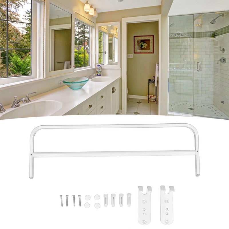 Double Rod Towel Rack Space Aluminum Rustproof Double Towel Bar