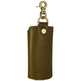 Berkut Tochigi Leather, Luxury Jeans, Genuine Leather, Smart Key Case, 3 Layers, Canabira KYY Zipper, Made in Japan, green