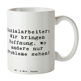 Mr. & Mrs. Panda Tasse Spruch Sozialarbeiterin Hoffnungsträger - Geschenk, Dankbarkeit, Kaffeetassen, Berufsliebe, Berufe, Handarbeit, liebevoll