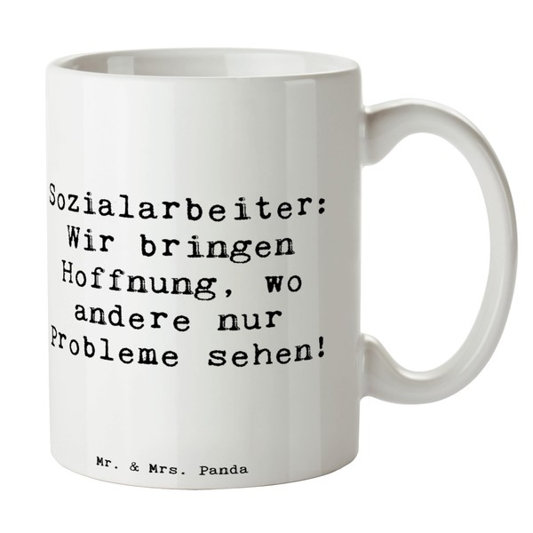 Mr. & Mrs. Panda Tasse Spruch Sozialarbeiterin Hoffnungsträger - Geschenk,