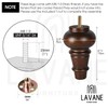 La Vane 6 inch Wooden Furniture Legs, 4PCS Soild Wood