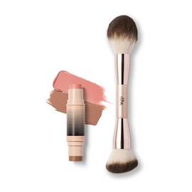 DIBS Beauty Desert Island Duo + Duo Brush Face TikTok Viral Bundle:_Desert Island Duo 3 + Duo Brush