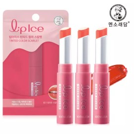 Mensuredam 멘소래담 립아이스 틴티드 컬러 스칼렛 2g x3개 Mensolart Lip Ice Tinted Color Scarlet 2g x 3ea