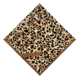 HankieWorld Single Pack Bandanas 60s Premium Cotton Soft Thin Handfeel Large Handkerchief for Men and Women(Leopard)