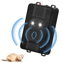 SROCHN Marten deterrent with ultrasound and LED flash light, 3-in-1 power supply, effective range approx. 40-50 m², for engine compartment, garden, basement, attic