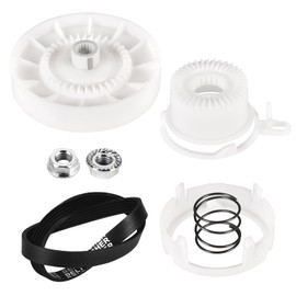 W10721967 Washer Pulley Clutch Kit and W10006384 Washer Drive Belt Washing Machine Replacement Parts Compatible with Whirlpool Replaces W10006352 W10006353 W10006356 W10326374