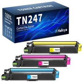 Halloya TN-243CMYK TN247 Toner Compatible with Brother MFC L3750CDW DCP-L3550CDW Toner MFC-L3750CDW MFC-L3770CDW MFC-L3730CDN HL-L3230CDW HL-L3210CW MFC-L3710CW TN243CMYY K TN 24 7 TN-243 3 Pack