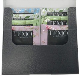 TEA MOTIVATION PREMIUM Tea Gift Tea Bags, 4 Types Assorted, 7 Packs, Earl Grey, Darjeeling, Assam, Momo Apples, Gift Wrapped