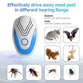 Ultrasonic Pest Repeller, Indoor Mouse and Bug Defense, 2-Pack with 3 Modes, 2025 Upgrade