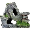 ZGLUZP Artificial Moss Rock Cave Aquarium Decor, Fish Tank Hideout,