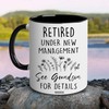 WHIDOBE Retired Mug Retired Under New Management See Grandson For
