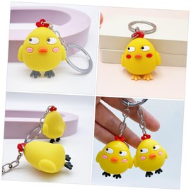 BESPORTBLE 10 pcs Cute Mini Yellow Chick Keychain Creative Cartoon Purse Charm Decorative Keyring for Handbag Car Keys Women