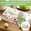 VPOUERY Set of 3 Easter Place Mats Merry Eggs Flowers