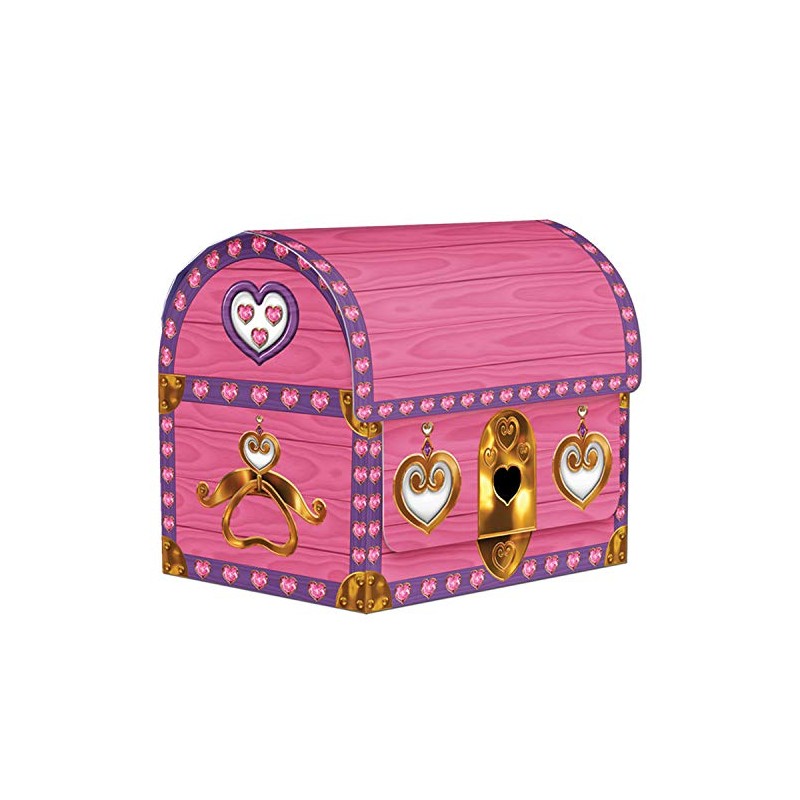 Beistle 4-Pack Princess Treasure Chests, 3-1/2-Inch by 41/4-Inch, 4 piece