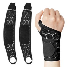 Biluer Wrist Bandages, Pack of 2 Wrist Support, Wrist Bandages, Gym, Suitable for Sports and Fitness, Housework (Black)