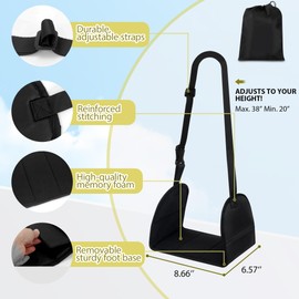 HiVing New Airplane Foot Rest, No Collapse Foot Hammock for Plane Travel with Extended Adjustment Strap, Portable Desk Foot Hammock with Thickened Foam, Foot Sling Travel Essentials to Relax Your Feet