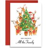 To All The Family Christmas Card - Decorating the Tree