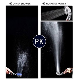 Nosame Shower Head, Filter Filtration High Pressure Water Saving 3 Mode Function Spray Handheld Showerheads for Dry Skin & Hair