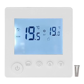 Smart Thermostat, Home Electric Heating Thermostat Digital Thermostat with Large LCD Display Programmable Thermostats AC 95‑240V 16A