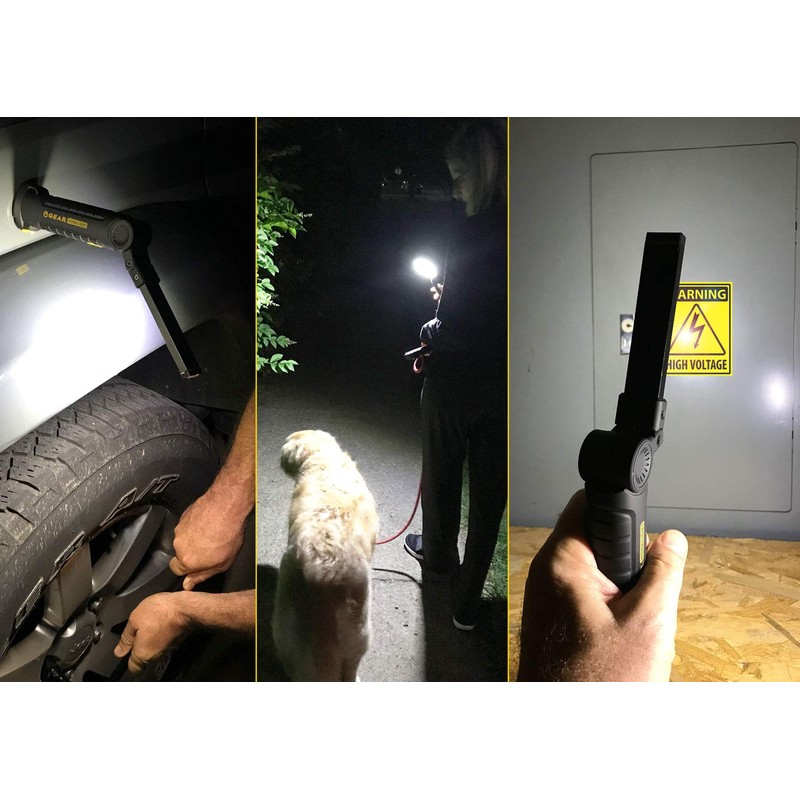 Enthusiast Gear LED Work Light - USB Rechargeable COB Flashlight