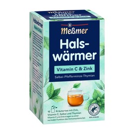 Meßmer Neck Warmer | Vitamin C & Zinc | 16 Tea Bags | Gluten Free | Lactose Free | Vegan