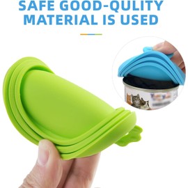 DOPI Reusable 3 In 1 Pet Food Can Silicone Cover Dogs Cats Storage Tin Cap Lid Seal Cover Pet Supplies Suitable(2pc) (blue(3pc))