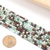 FONNEY 3mm Faceted Natural Stone Beads for Jewelry Making AAA