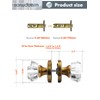 SORWDUERM Antique Brass Door Knobs Crystal Door Knob Passage Door