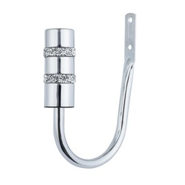 A.Unique Home Pair of Diamante Barrel Holdbacks with Fittings, In a Variety of Colours. (Nickel, Holdbacks)