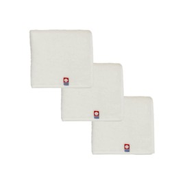 Imabari Towel Handkerchief, Thick, 9.8 inches (25 cm), Water Absorption, Unisex, Summary, 100% Cotton (3 Steel Gray), Imabari White 3 Pieces)