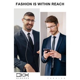 OKH Progressive Multifokale Lesebrille Gleitsichtbrille Blaulicht Blockierung für Männer Bifokale Rechteck Brillen Leser Anti Glare Eye Stamm Multi Fokus Lesebehäuse mit Brillen 1.75