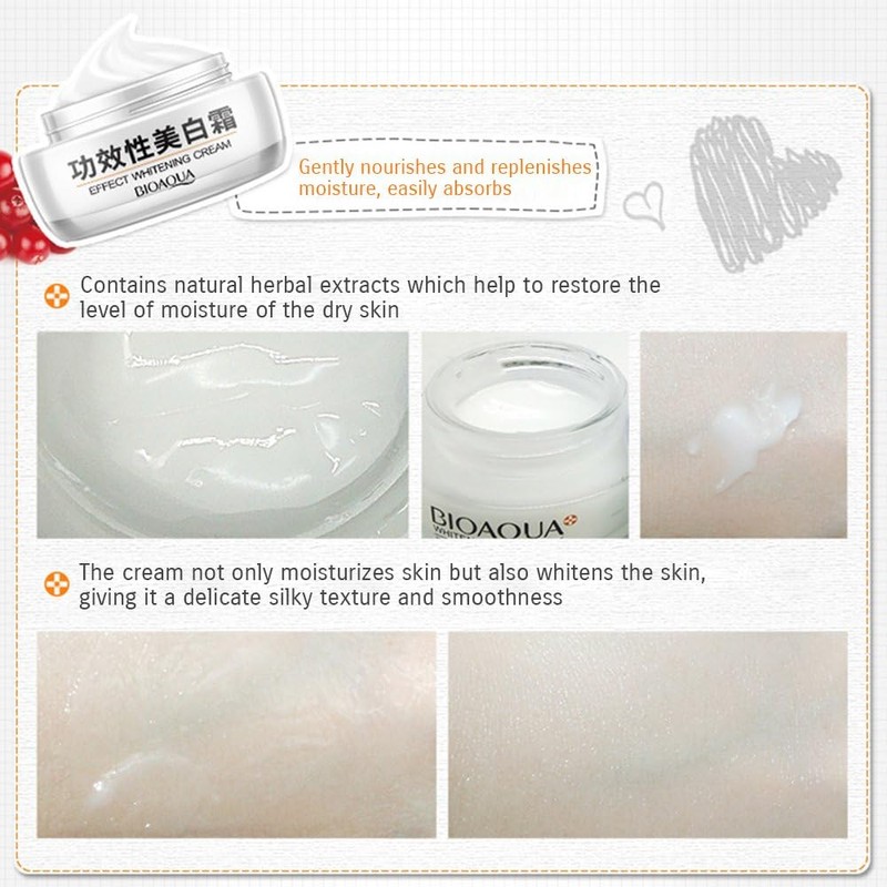 BIOAQUA Effect Whitening Cream Delicate Smooth Silky Texture Elastic Skin